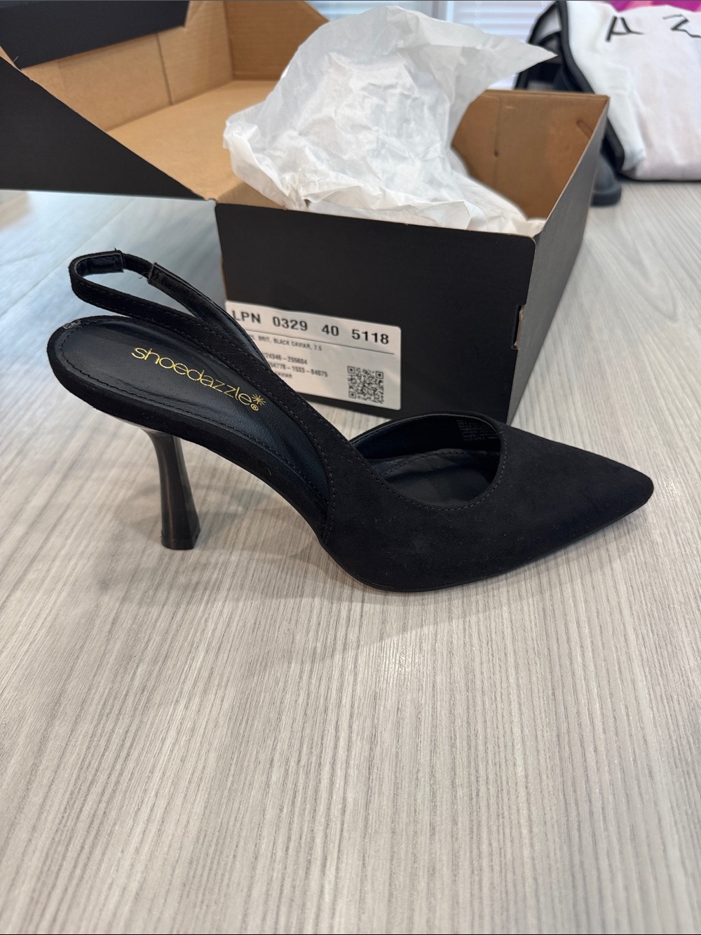 Shoedazzle sling back heel